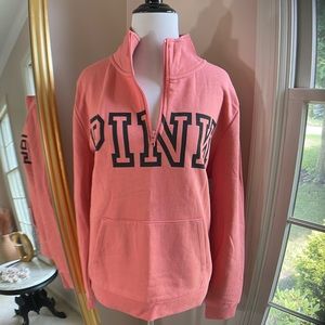 Coral Pink Victoria’s Secret Pink Pullover Medium NWT
